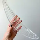 Transparent Palmette murano glass murano chandelier cherry vintage interior-3
