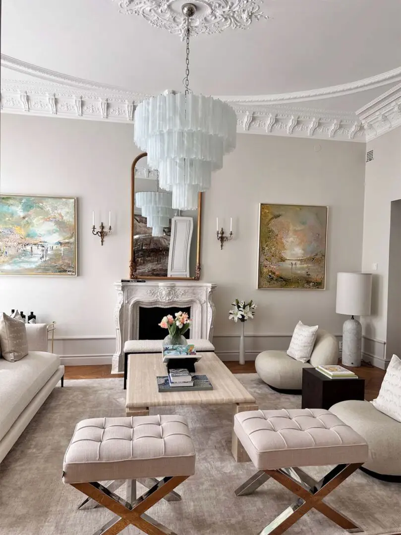 Von Essen murano ljuskrona 78 alabaster rör
