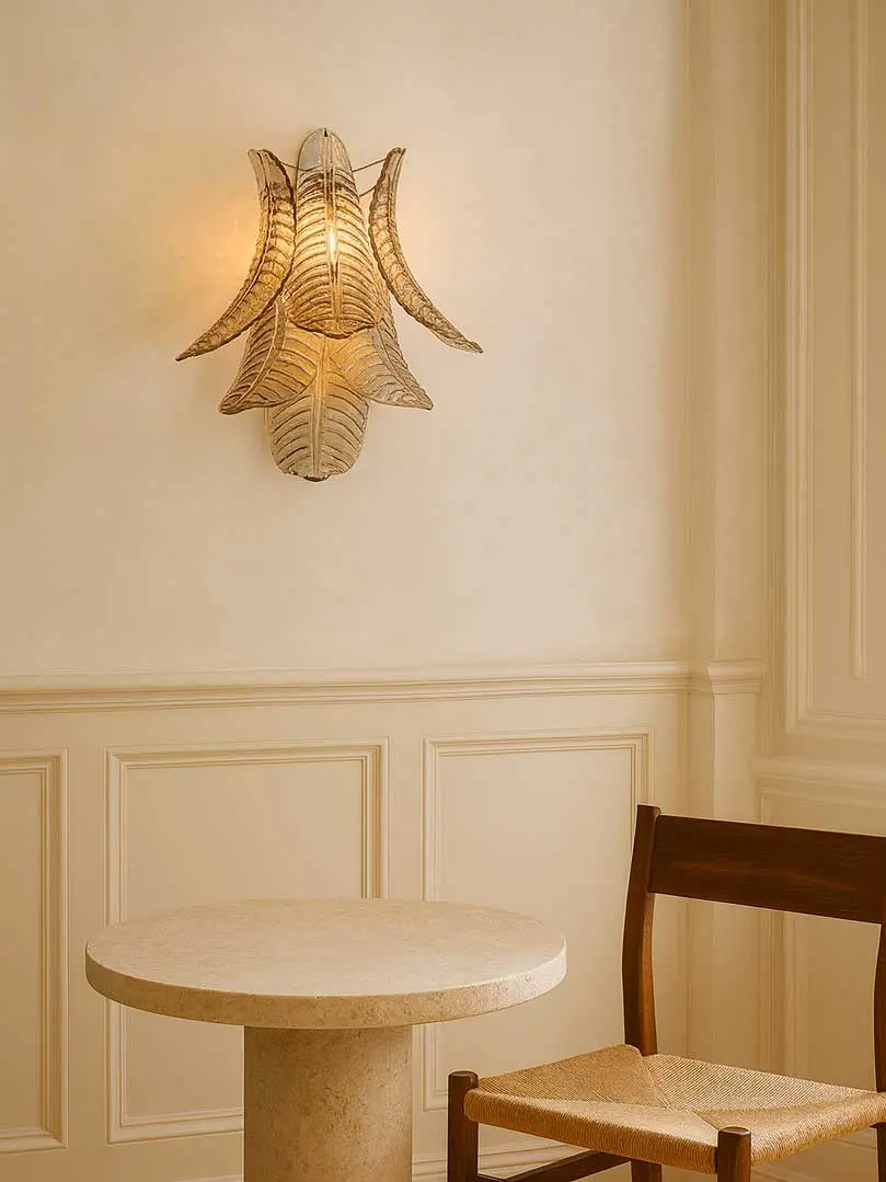 Murano - Vägglampa - Felci - Rökig