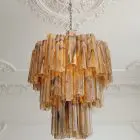20600 48 alabaster tubes amber black murano chandelier cherry vintage interior