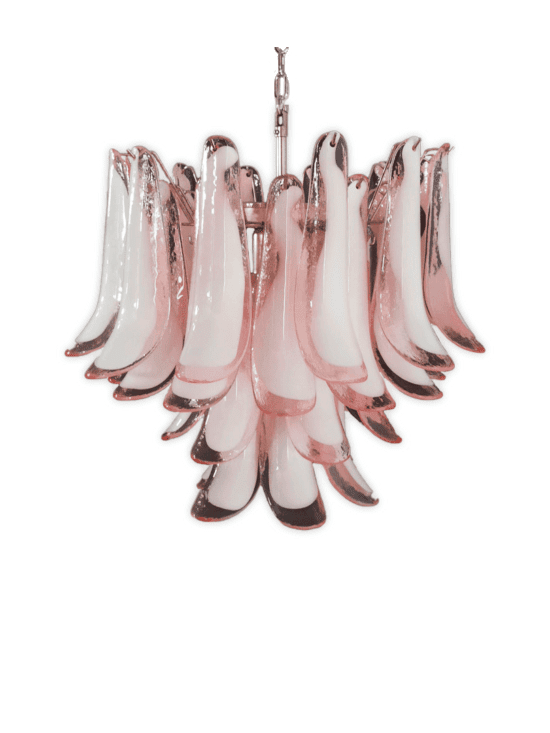 Murano ljuskrona - 36 kronblad - rosa