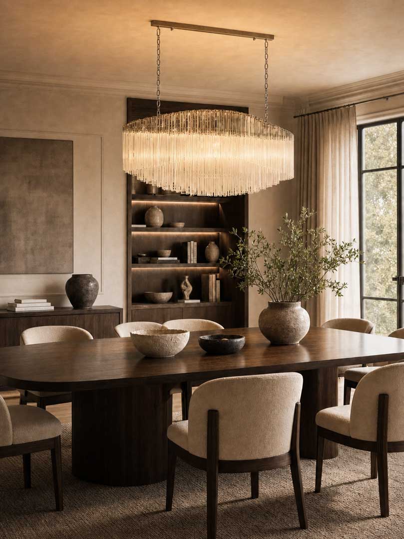 Murano ljuskrona – Pagoda – 292 prismer – Klar Krom blank