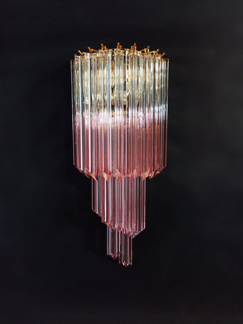 Murano - Væglamper - rosa spiral