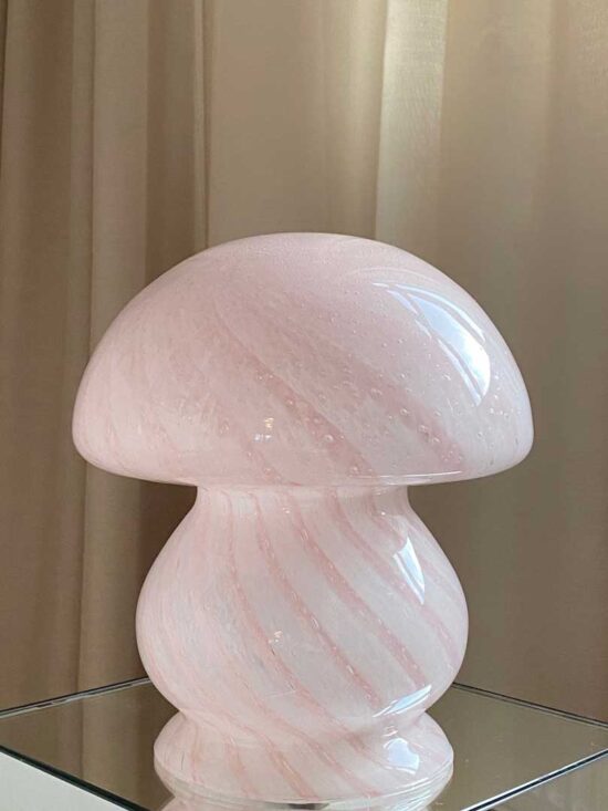 Murano - Mushroom - Vintage - Bordslampa - Rosa