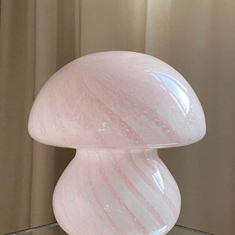 Murano - Mushroom - Vintage - Bordslampa - Rosa