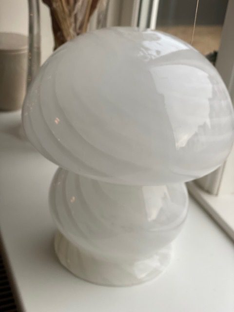 Murano mushroom lampa vit