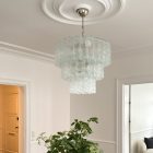 2924 52 transparent textured murano tubes murano chandelier cherry vintage interior