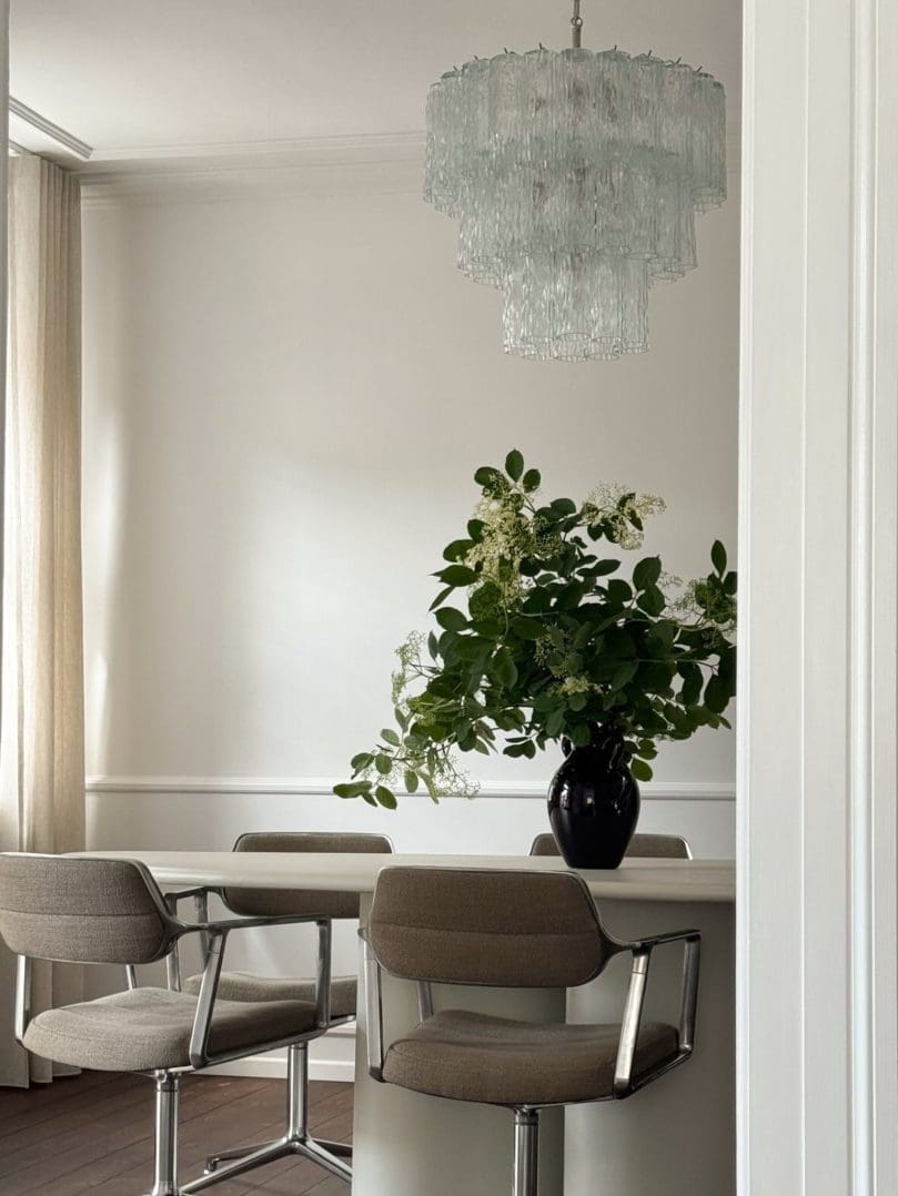 2924 52 transparent textured murano tubes murano chandelier cherry vintage interior-2