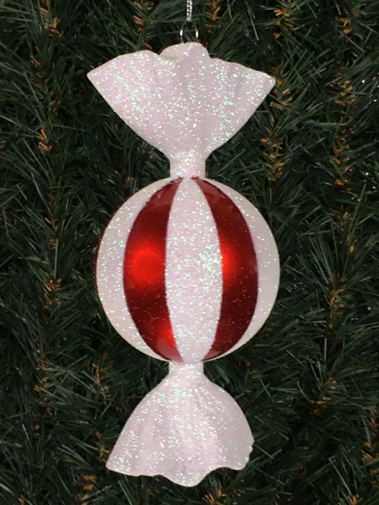 Juldekorationer - Godis - Röd - 18 cm