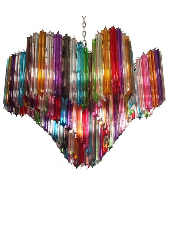 Murano ljuskrona – 200 prismer – Multi