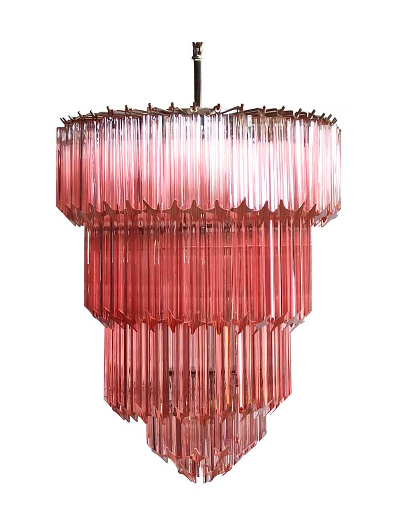 112 prismer rosa Murano lampa