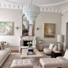 Von Essen murano ljuskrona 78 alabaster rör