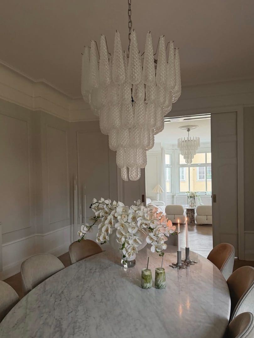 Lisa abefelt murano chandelier drops
