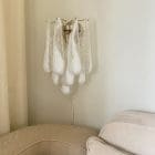 10620 - transparent petal drops - Murano wall light - cherry vintage interior-13